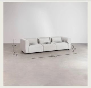 Sofá modular Fogler Sklum Pana gris topo claro