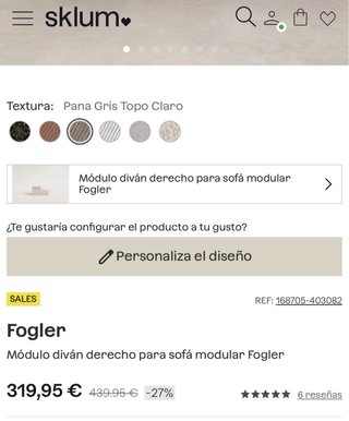 Sofá modular Diván FOGLER