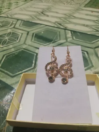 Orecchini nota musicale oro e grigio