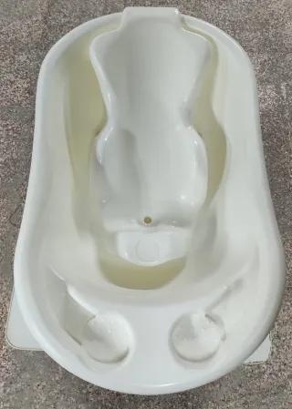 Bañera bebé con cambiador plegable