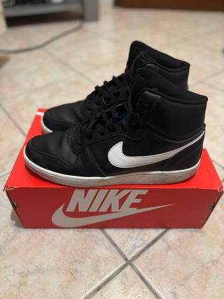 Nike Ebernon Mid Scarpe Uomo Nero Bianco