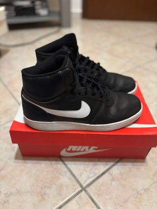 Nike Ebernon Mid Scarpe Uomo Nero Bianco