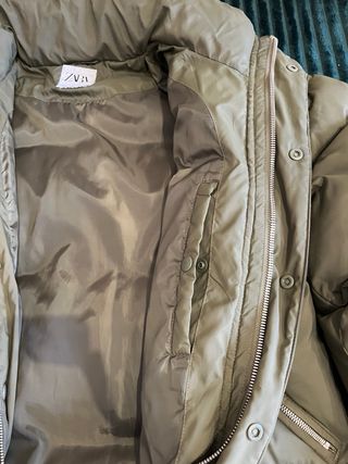 Plumífero Verde Zara Talla M