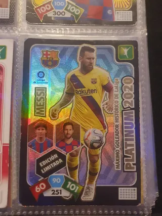 Cromo Messi Platinum 2020 Edición Limitada.