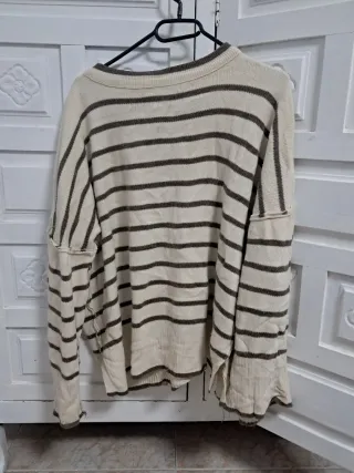 Jersey rayas beige y marrón