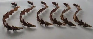 6 HERMOSOS EMBELLECEDORES EN BRONCE 28CM