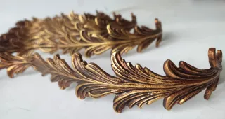 6 HERMOSOS EMBELLECEDORES EN BRONCE 28CM