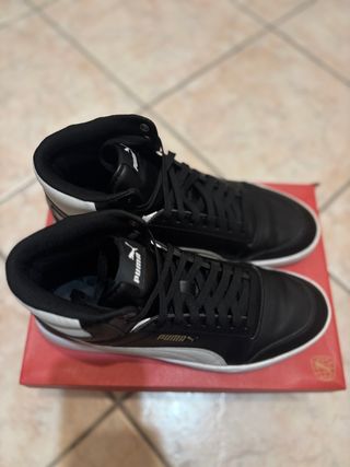 Scarpe Puma Shuffle Mid nere e bianche