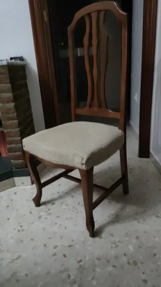 Pack 4 Sillas Comedor Madera Tapizadas
