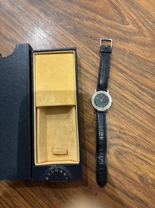 Reloj Bvlgari Negro y Plateado