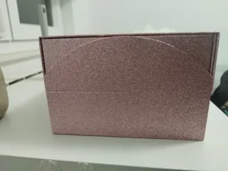 Joyero grande con espejo rosa brillante