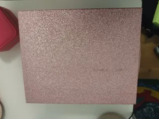 Joyero grande con espejo rosa brillante