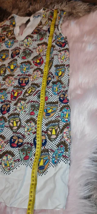 Vestido estampado máscaras Talla XS