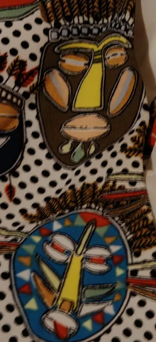 Vestido estampado máscaras Talla XS