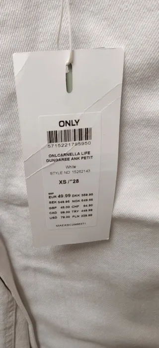 Peto vaquero blanco Only