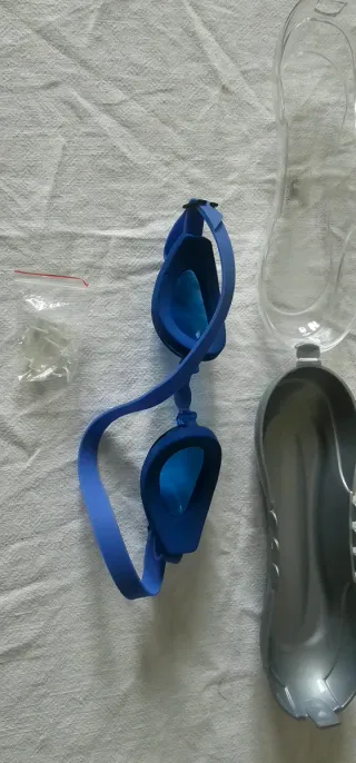 Occhiali Nuoto Blu con Custodia