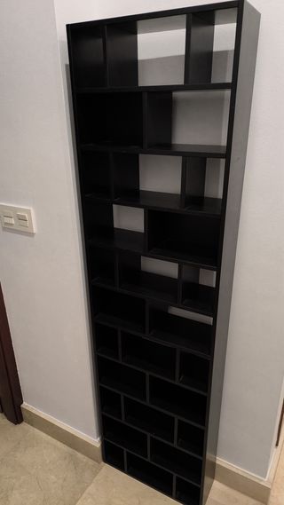 Estantería para CDs de madera negra
