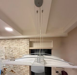 Lampadario sospeso grigio/argento