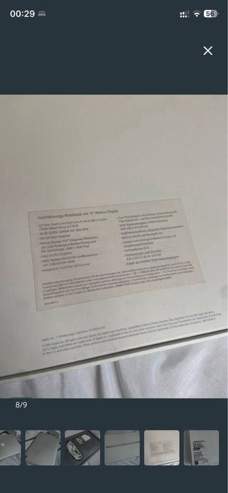 MacBook Pro 15 Retina 2015/16 Plata