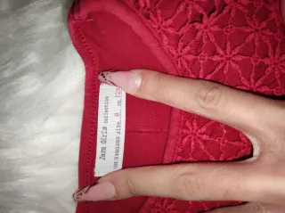 Maglione Zara rosso con ricami