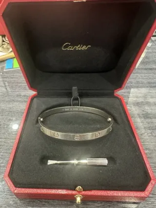 Pulsera Cartier Love Oro Blanco