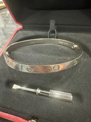 Pulsera Cartier Love Oro Blanco