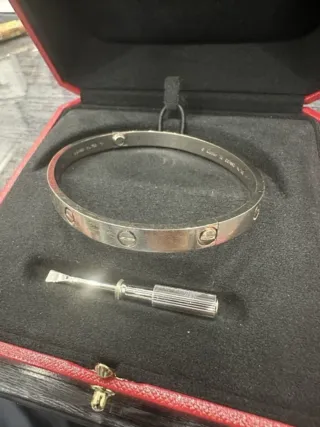 Pulsera Cartier Love Oro Blanco