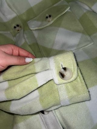 Sobrecamisa cuadros verde y blanco