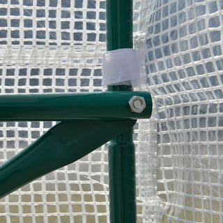 Invernadero de Túnel 6X3X2M Con 8 Ventanas Y Puerta Enrollable, Invernadero para Huerto Con 4 Estacas Y 4 Cuerdas Incluidas, de Acero Y PP, Blanco