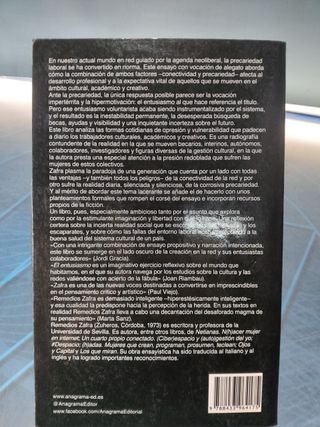 El entusiasmo. Precariedad y trabajo creativo en la era digital _ Remedios Zafra. Anagrama, 2017.