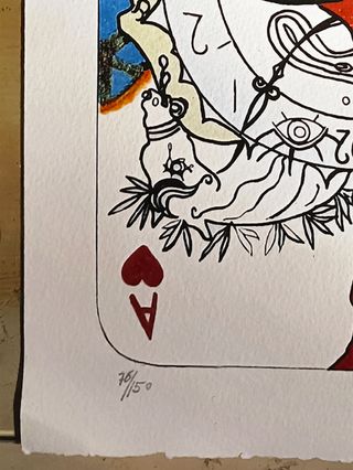 Litografía As de Corazones de Dalí, Edicion limiti