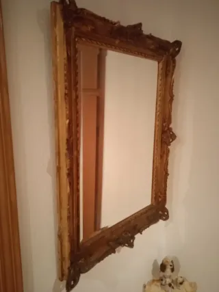 Espejo Antiguo Dorado