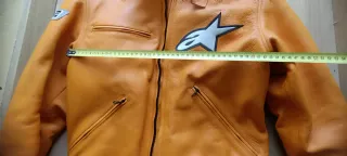 Chaqueta Alpinestars Cuero Naranja Talla 46 M
