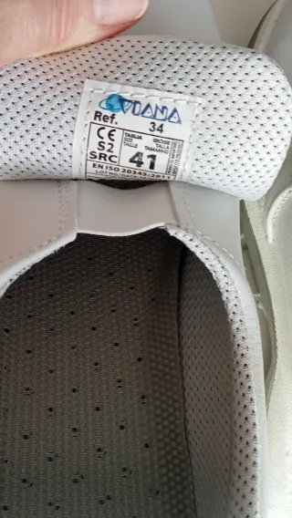 Zapatos de seguridad blancos Talla 41