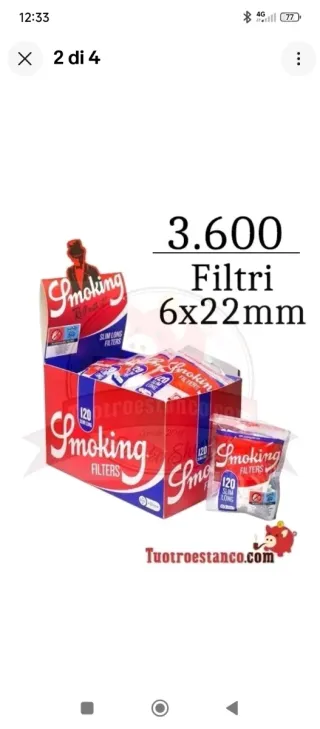 Filtri Smoking Slim Long 120pz