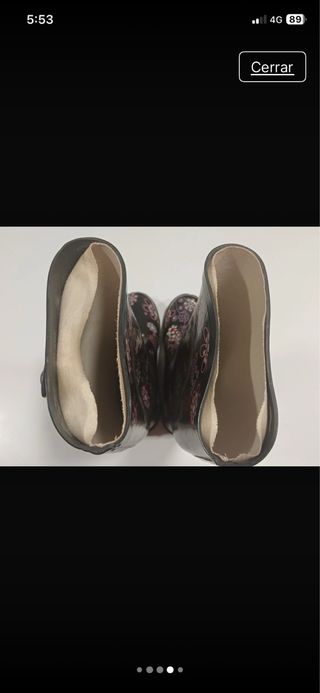 Botas de agua con estampado floral