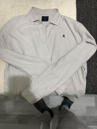 Camisa Scalpers Rayas Grises Talla XL