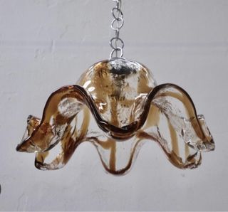 Lampadario Murano Mazzega Vetro Ambra