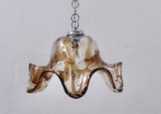 Lampadario Murano Mazzega Vetro Ambra