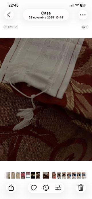 Tenda oscurante/sopratenda 120x220 regolabile