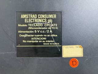 Amstrad CPC 472 Ordenador Personal 1985