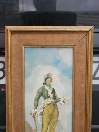 Óleo sobre tabla firmado por Ángel Lizcano