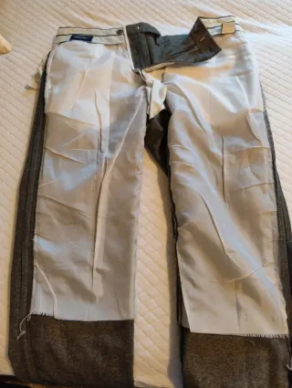 Pantaloni sartoriali uomo 100% lana grigi