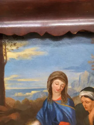 Óleo sobre lienzo atribuido a Sébastien Bourdon, e