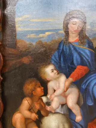 Óleo sobre lienzo atribuido a Sébastien Bourdon, e