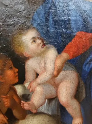 Óleo sobre lienzo atribuido a Sébastien Bourdon, e