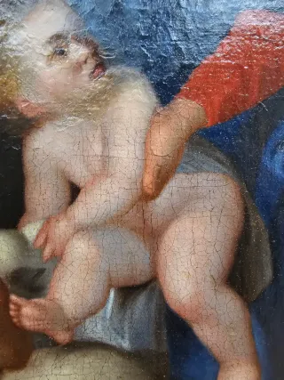 Óleo sobre lienzo atribuido a Sébastien Bourdon, e