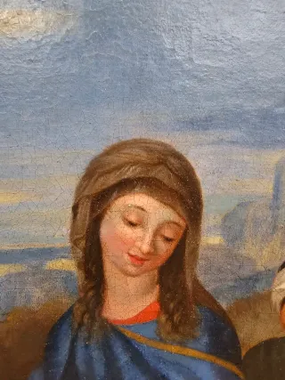 Óleo sobre lienzo atribuido a Sébastien Bourdon, e