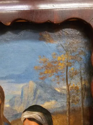 Óleo sobre lienzo atribuido a Sébastien Bourdon, e