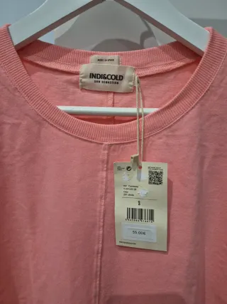 Camiseta Indi&Cold rosa fluor talla S